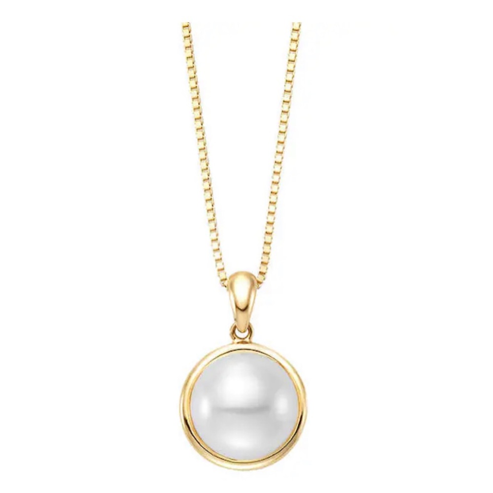 Freshwater Cultured 9-10 mm Pearl 14kt Yellow Gold Pendant